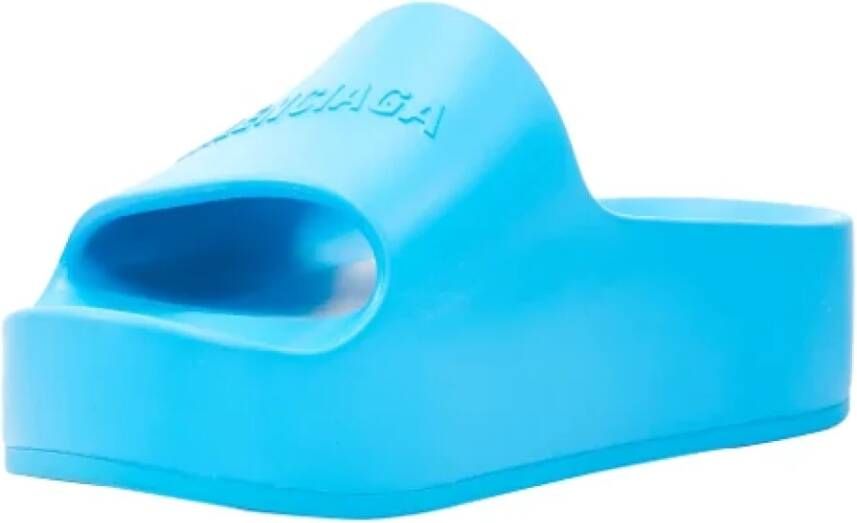 Balenciaga Vintage Pre-owned Rubber sandals Blue Dames