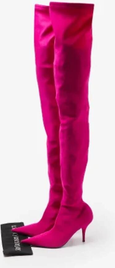 Balenciaga Vintage Pre-owned Satin boots Pink Dames