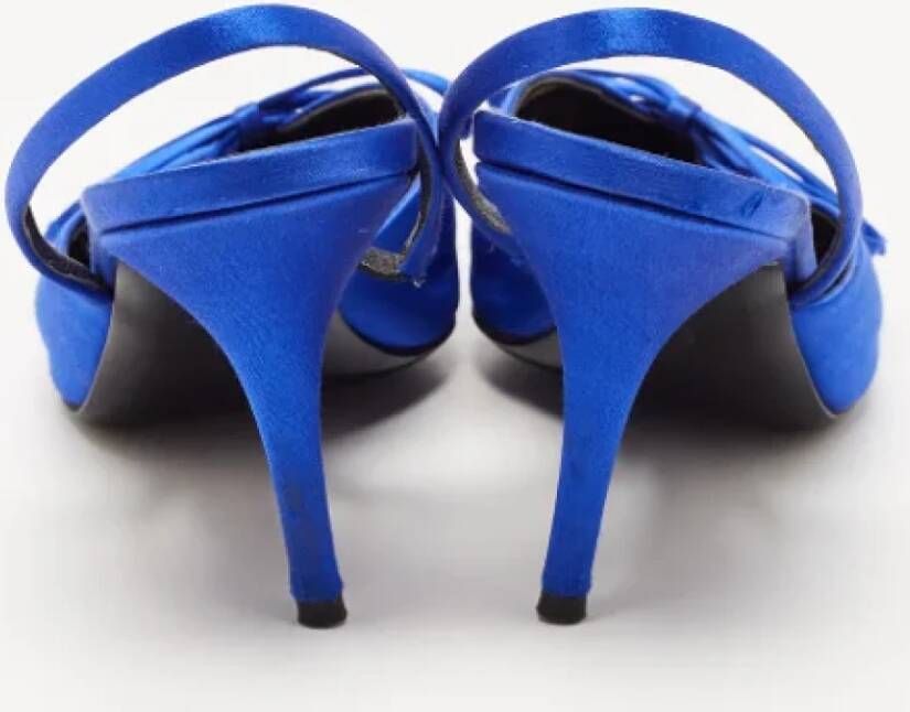 Balenciaga Vintage Pre-owned Satin heels Blue Dames