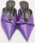 Balenciaga Vintage Pre-owned Satin mules Purple Dames - Thumbnail 3