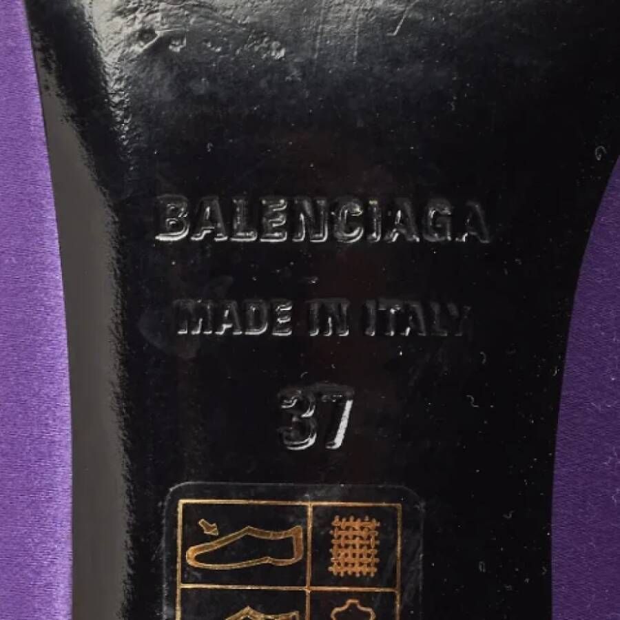 Balenciaga Vintage Pre-owned Satin mules Purple Dames