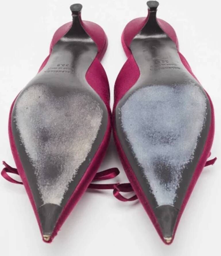 Balenciaga Vintage Pre-owned Satin mules Red Dames