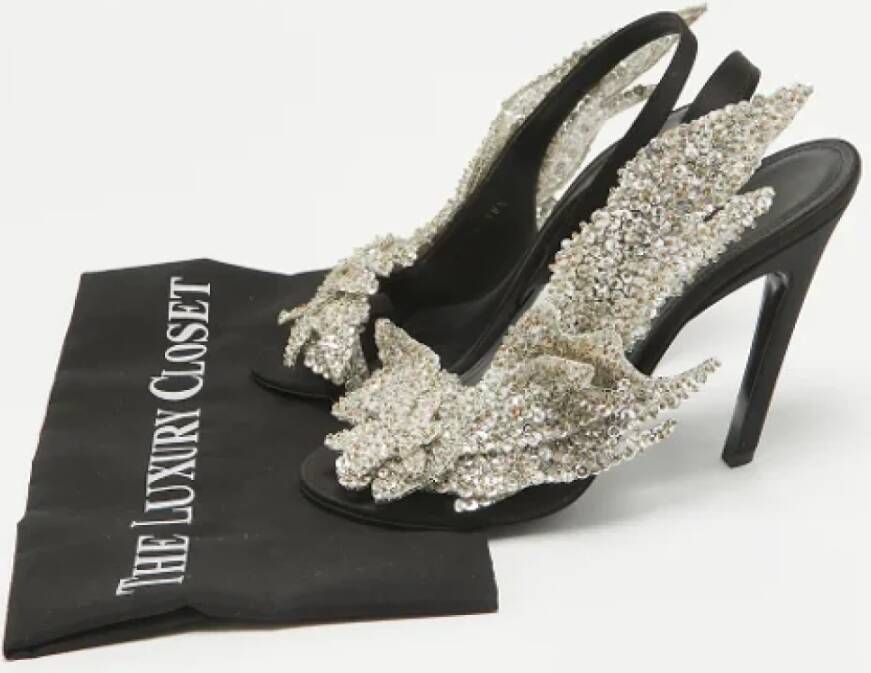 Balenciaga Vintage Pre-owned Satin sandals Black Dames
