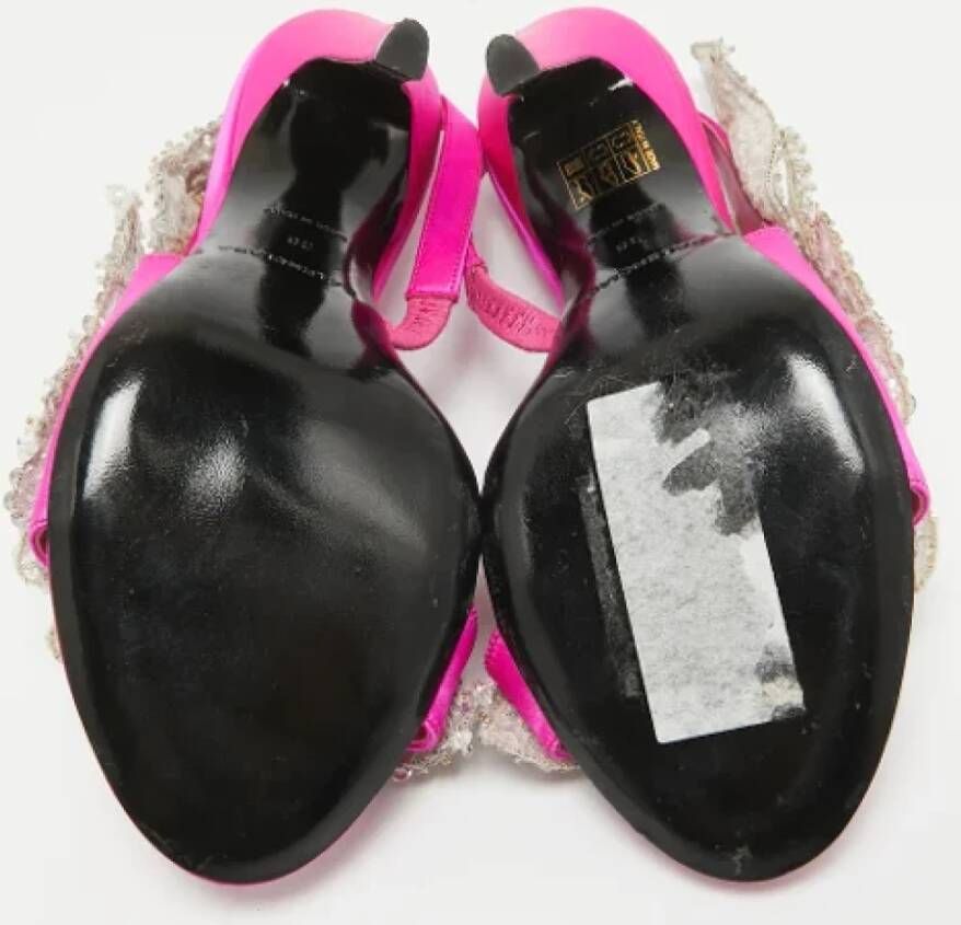 Balenciaga Vintage Pre-owned Satin sandals Pink Dames