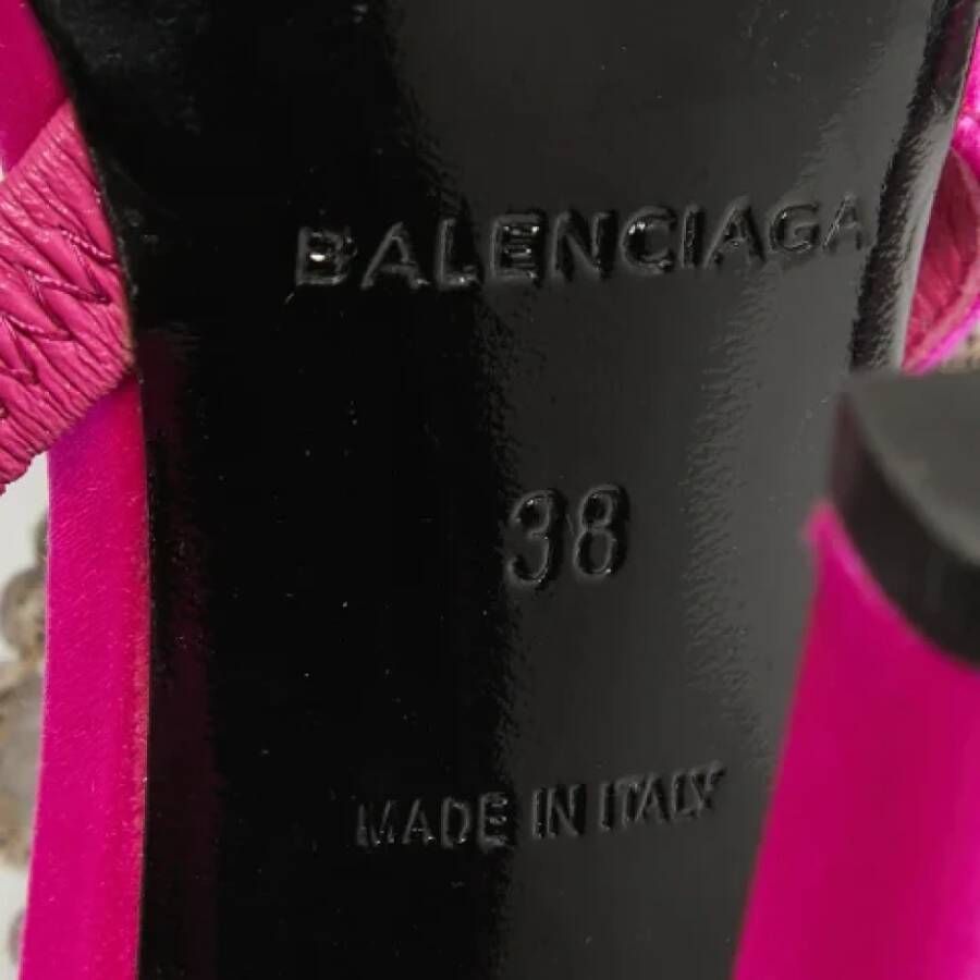Balenciaga Vintage Pre-owned Satin sandals Pink Dames