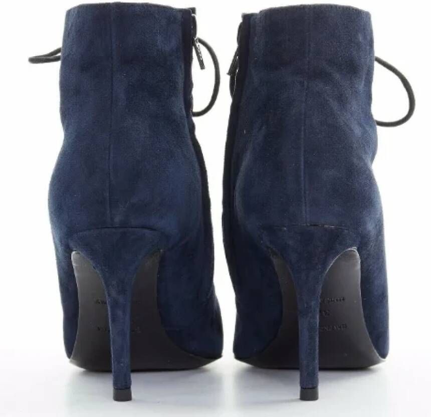 Balenciaga Vintage Pre-owned Suede boots Blue Dames