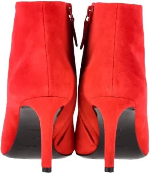Balenciaga Vintage Pre-owned Suede boots Red Dames