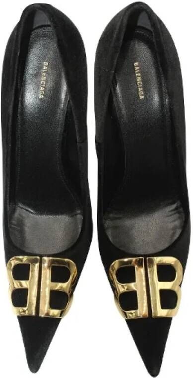 Balenciaga Vintage Pre-owned Velvet heels Black Dames