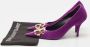 Balenciaga Vintage Pre-owned Velvet heels Purple Dames - Thumbnail 9