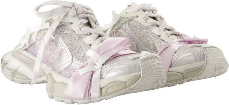 Balenciaga Wit Roze Synthetische Slip-On Sneakers