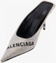 Balenciaga Zilveren Logo Print Hoge Hak Sandalen - Thumbnail 2
