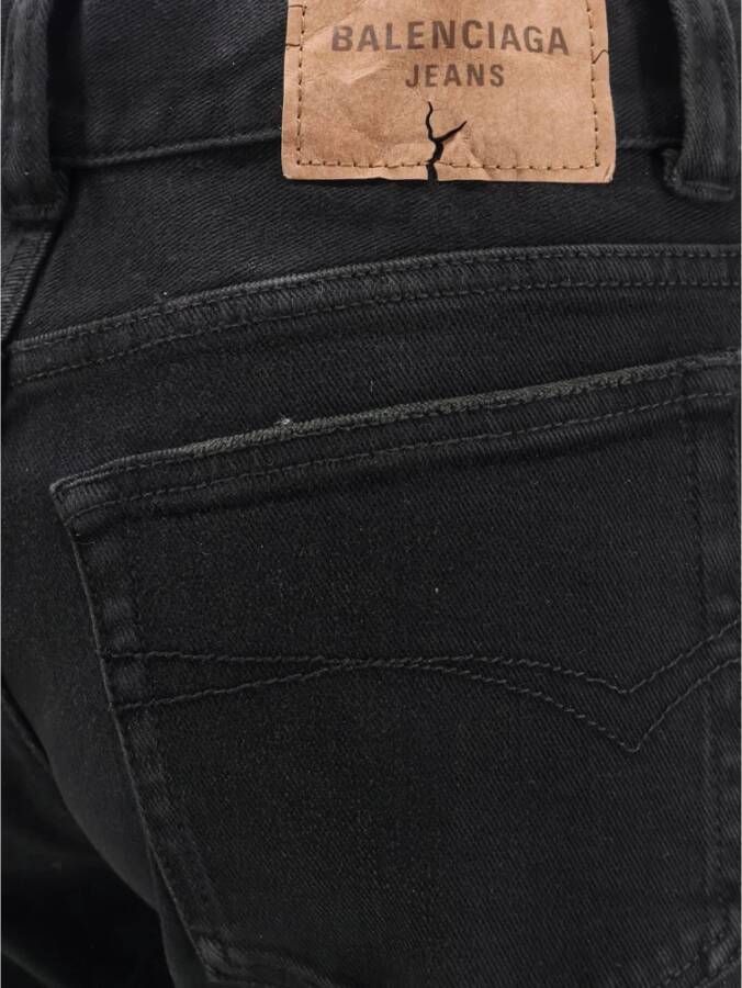 Balenciaga Zwarte Bootcut Broek Slim Fit