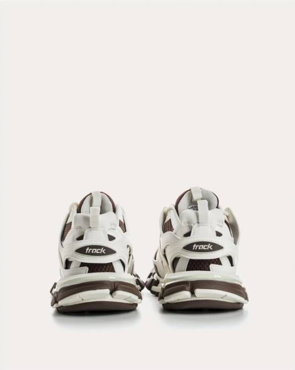 Balenciaga Zwarte en Witte Track Sneakers White Heren