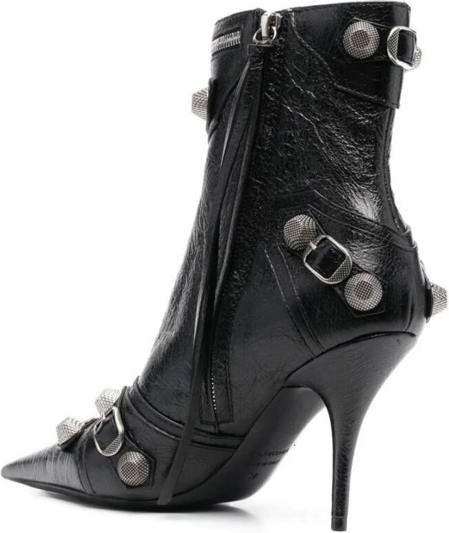 Balenciaga Zwarte enkellaarsjes met studs
