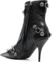 Balenciaga Zwarte enkellaarsjes met studs - Thumbnail 2