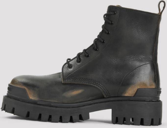 Balenciaga Zwarte enkellaarzen voor heren Brown Heren