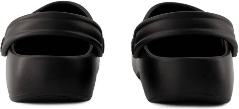 Balenciaga Zwarte gegoten sandalen Synthetisch rubber