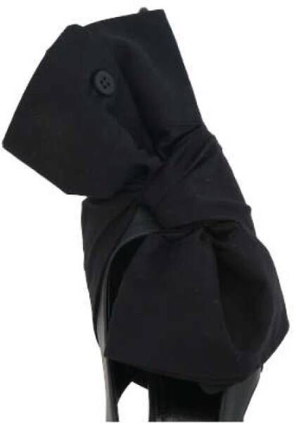 Balenciaga Zwarte hoge hak met overhemd manchet detail Black Dames