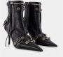 Balenciaga Zwarte leren enkellaarzen Edgy Statement Piece Black Dames - Thumbnail 9