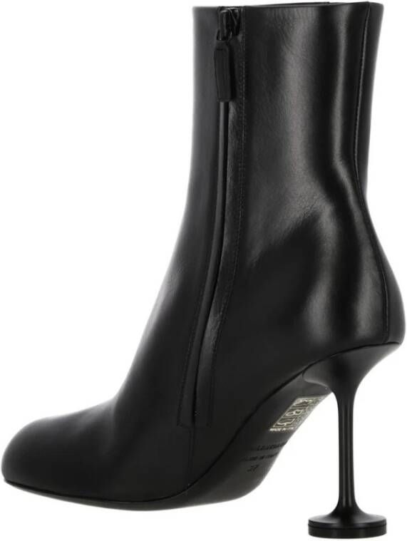 Balenciaga Zwarte Leren Rits Enkellaarzen