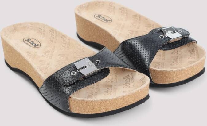 Balenciaga Zwarte Leren Sandalen