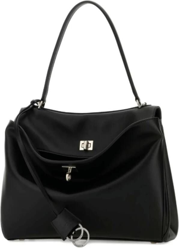 Balenciaga Zwarte Rodeo tote tas met draaislot
