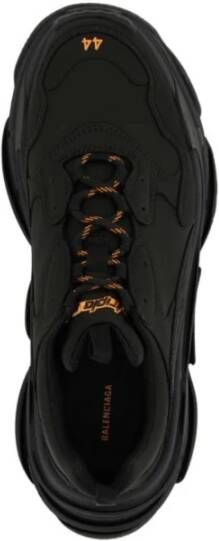 Balenciaga Zwarte Satijnen Triple S Sneakers