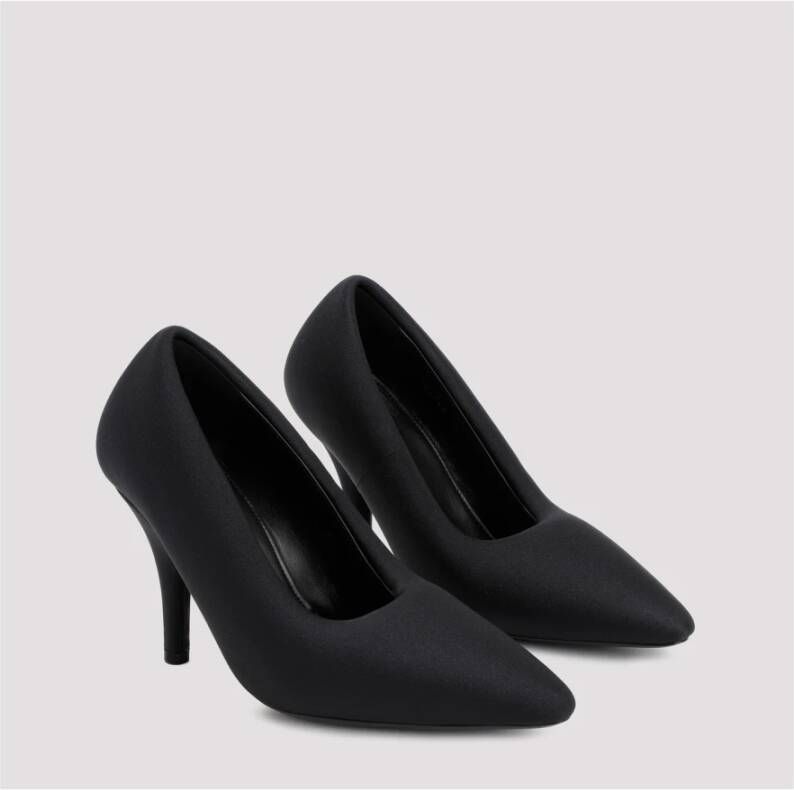 Balenciaga Zwarte Tech Stof Pumps Met Puntige Neus Black Dames