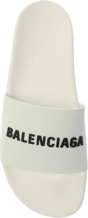 Balenciaga Zwembadsandalen met logo White Heren