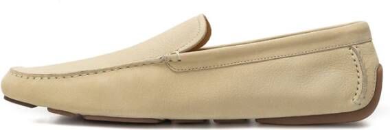 Bally Beige Suède Mocassin met Rubberen Zool Beige Heren