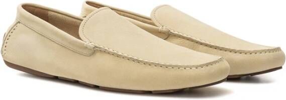 Bally Beige Suède Mocassin met Rubberen Zool Beige Heren