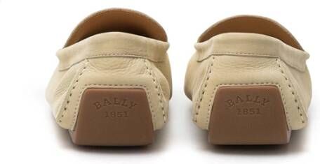 Bally Beige Suède Mocassin met Rubberen Zool Beige Heren