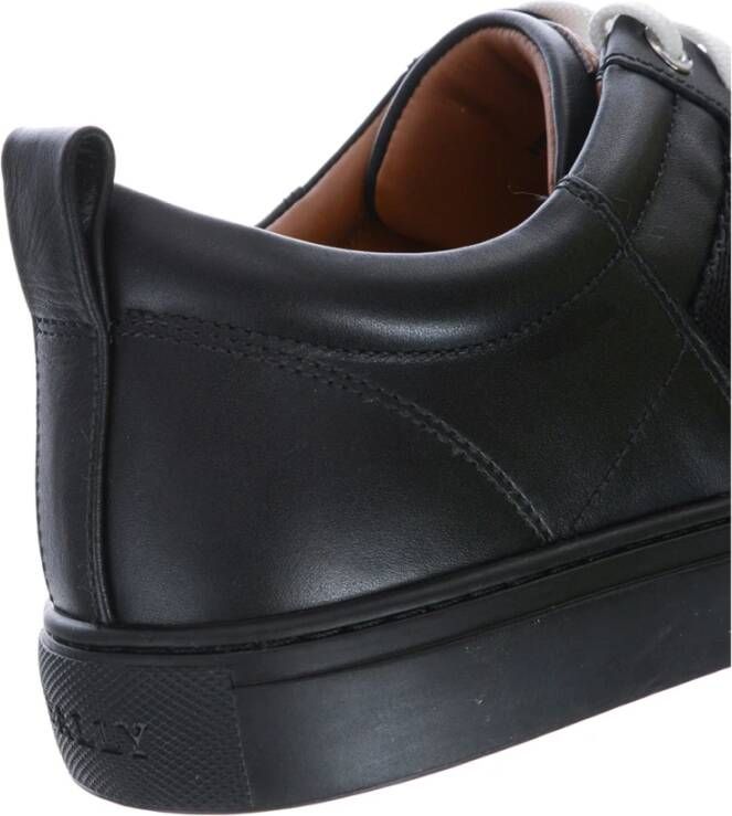Bally Helvio New Zwarte Leren Sneakers Black Heren
