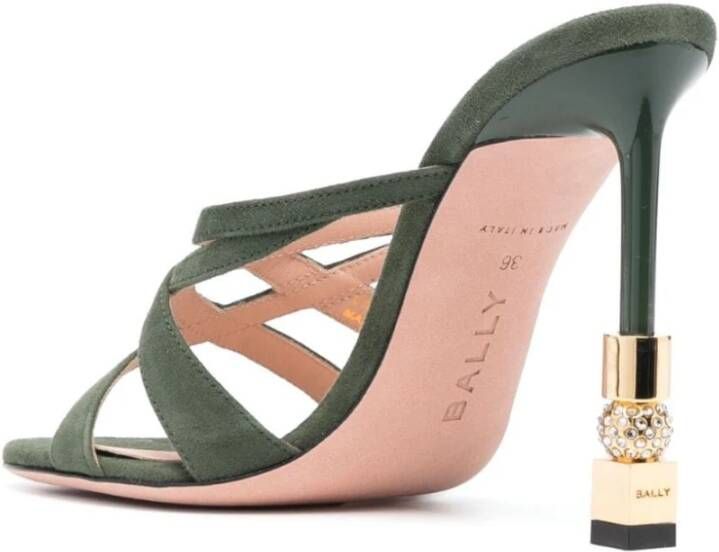 Bally Elegante Beeldhouwkunst Hoge Hak Sandalen Groen Dames