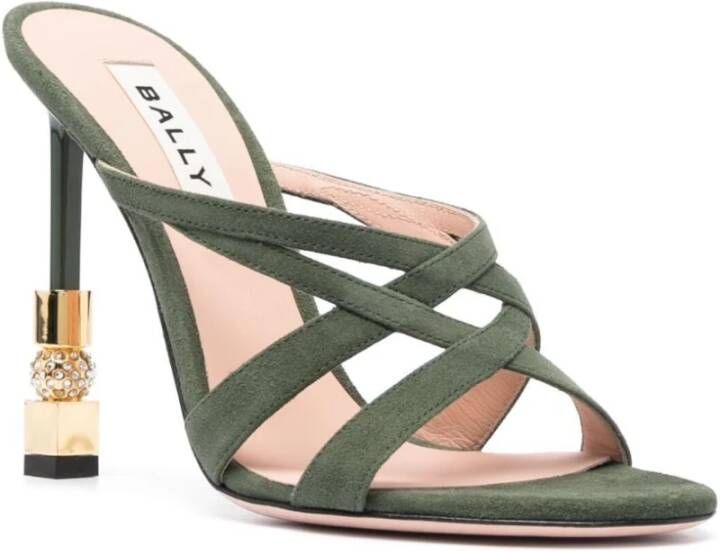 Bally Elegante Beeldhouwkunst Hoge Hak Sandalen Groen Dames