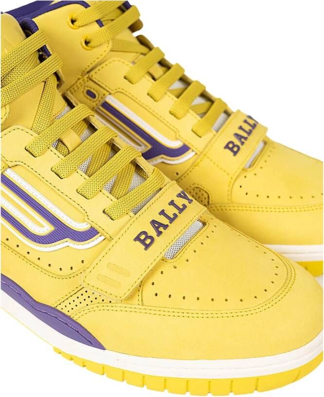 Bally Hoge Vetersneakers Geel Heren