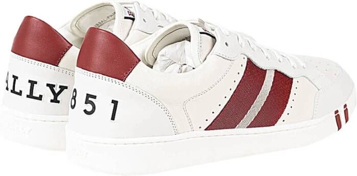 Bally Leren Sneakers met Logo Zool Wit Heren