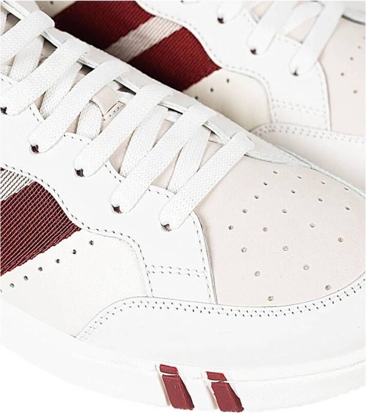 Bally Leren Sneakers met Logo Zool Wit Heren