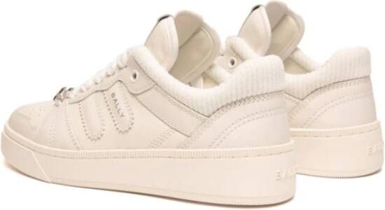 Bally Logo Print Leren Sneakers White Dames