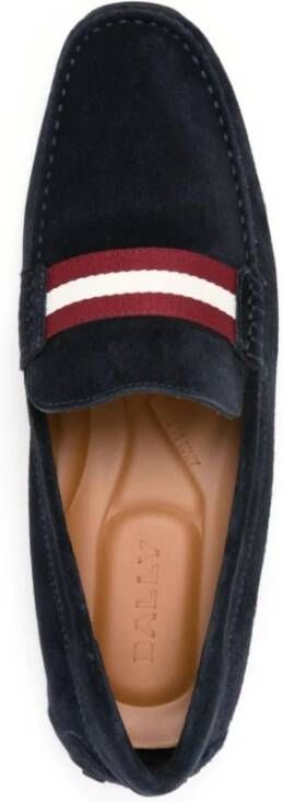 Bally Marineblauwe Suède Loafers Heren Black Heren