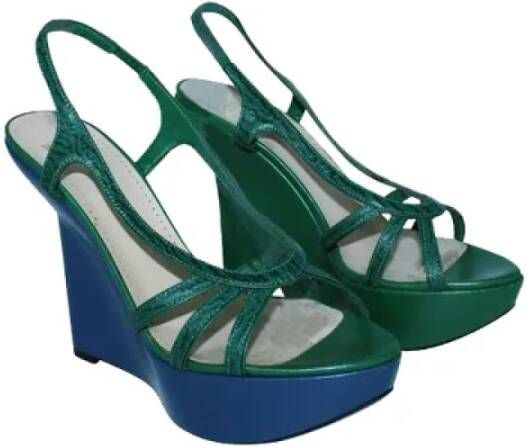 Bally Pre-owned Leather heels Green Dames