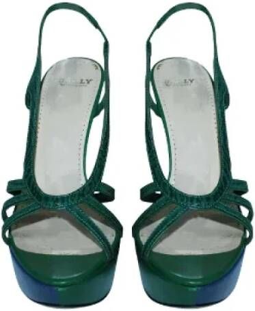 Bally Pre-owned Leather sandals Green Dames