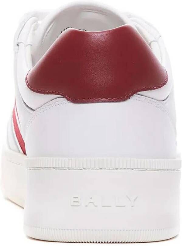 Bally Rode Leren Sneakers Stijlvol en Functioneel White Heren
