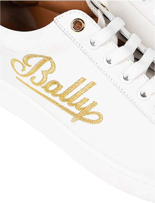 Bally Branded Sneakers Hoogwaardig leer Ronde neus Wit Dames