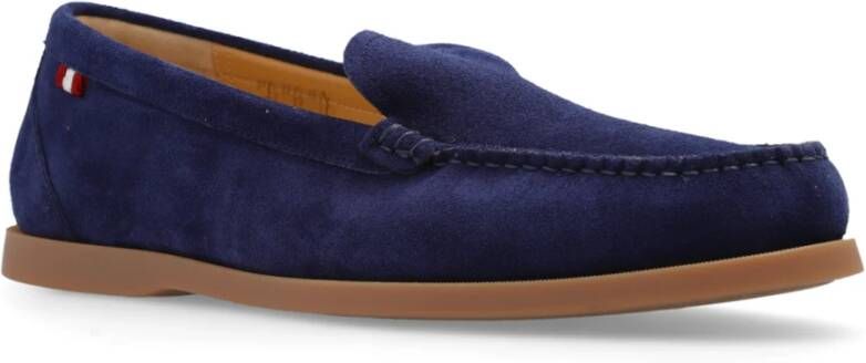 Bally Suède mocassins Blue Heren