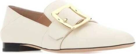 Bally Vierkante gesp loafers White Dames