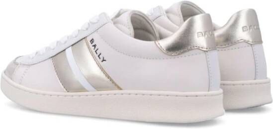 Bally Witte leren sneakers met logo details