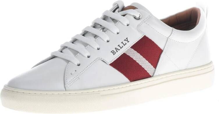 Bally Witte Leren Sneakers White Heren