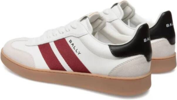 Bally Witte Sneakers met Grosgrain Lintafwerking