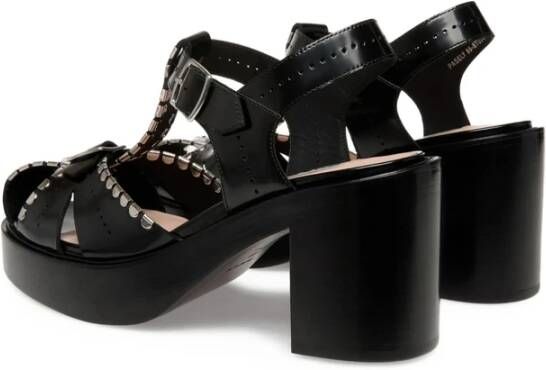Bally Zwarte gespsluitende blokhak schoenen